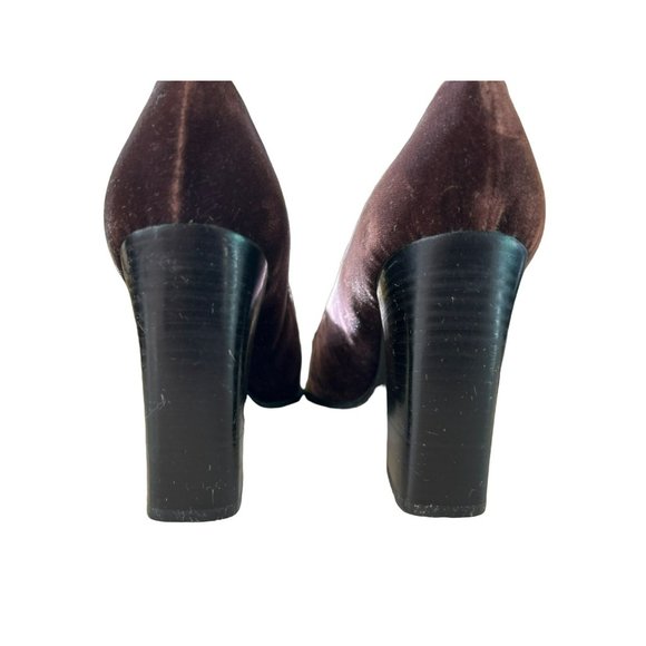 Prada Women's Brown Velvet 4" Heel Pumps Size 37 1/2 Vero Cucio Made in Italy - Picture 3 of 9